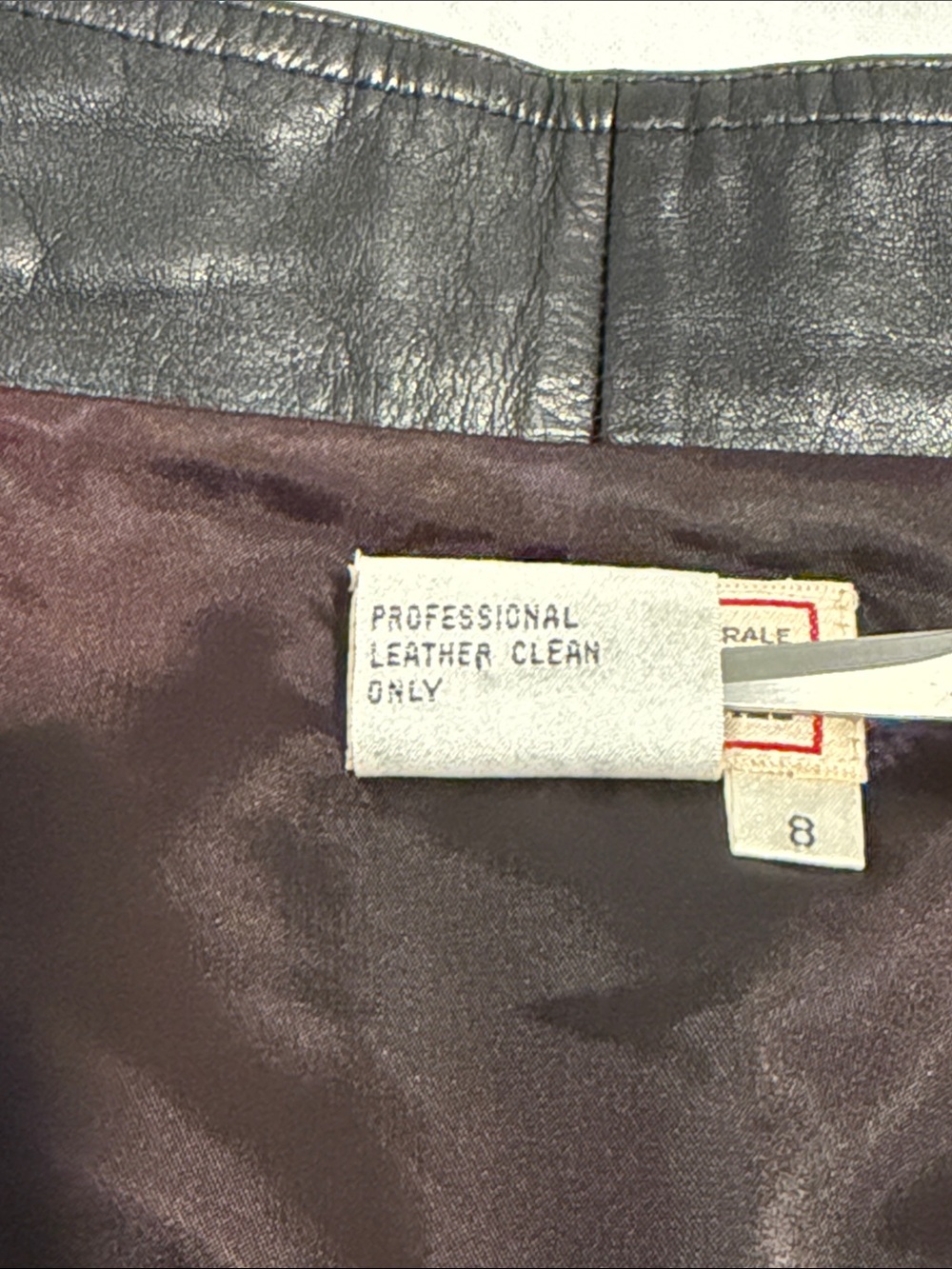 Vintage Black Leather Pencil Skirt 90s Minimalist Model Off Duty Y2K - Picture 10 of 14